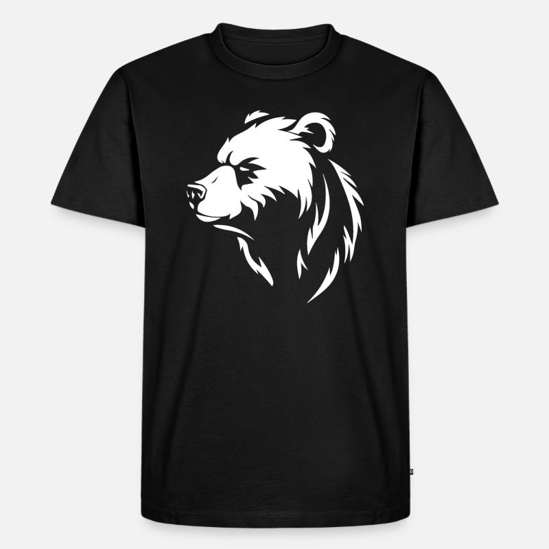 Bär - Männer Premium Bio T-Shirt - Schwarz