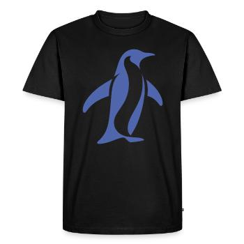 Penguin South Pole Silhouette Minimalist - Men's Premium Organic T-Shirt - black - Front - Nico (187cm)