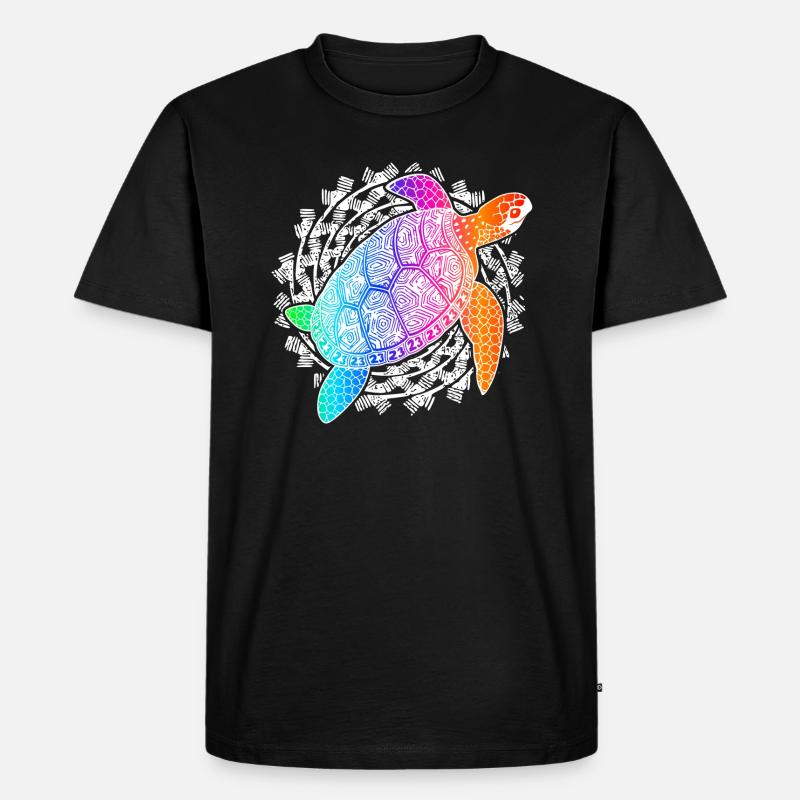 Turtle Schildkröte 23 - Männer Premium Bio T-Shirt - Schwarz