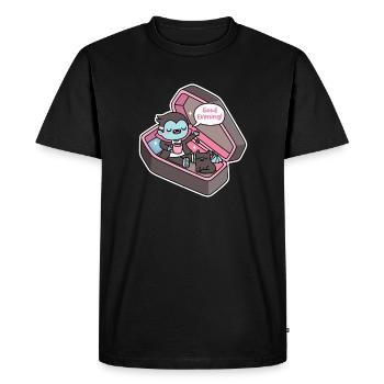 Un vampire mignon se réveille dans un cercueil Bonsoir - T-shirt Premium bio Homme - noir - Devant - Nico (187cm)
