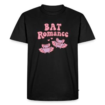 Cute Vampire Bats Funny Bat Romance Pun - Men's Premium Organic T-Shirt - black - Front - Nico (187cm)