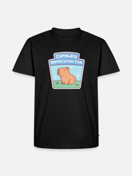 Cute Capybara Appreciation Club - Men's Premium Organic T-Shirt - black