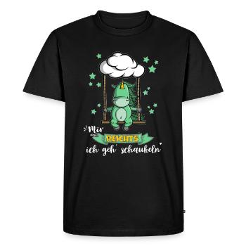 Licorne - Je vais vous bercer - T-shirt Premium bio Homme - noir - Devant - Nico (187cm)