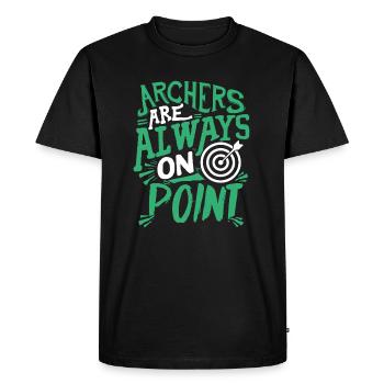 Archers Are Always On Point - Men's Premium Organic T-Shirt - black - Front - Nico (187cm)