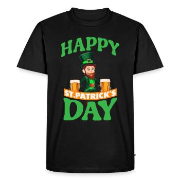 Bonne Saint-Patrick - T-shirt Premium bio Homme - noir - Devant - Nico (187cm)