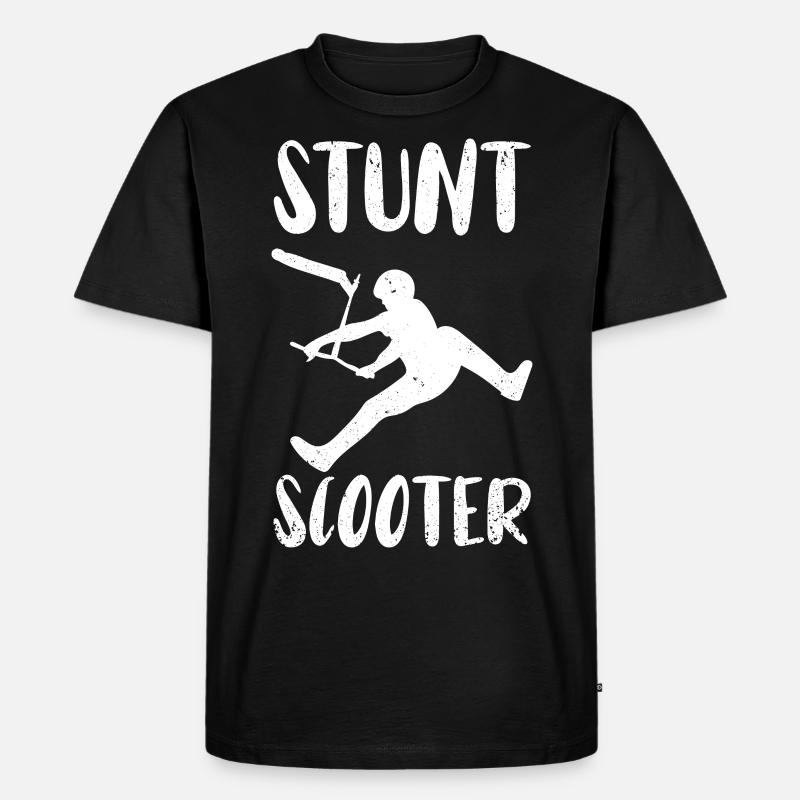Stuntscooter Scooter Tretroller - Männer Premium Bio T-Shirt - Schwarz