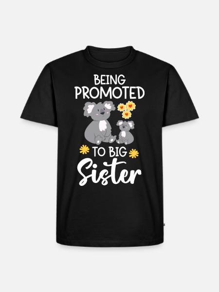 Promoted to big sister - Men's Premium Organic T-Shirt - black