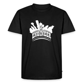 Engineers build cities - Men's Premium Organic T-Shirt - black - Front - Nico (187cm)