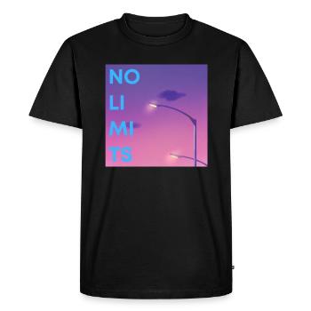 Aucune limite - T-shirt Premium bio Homme - noir - Devant - Nico (187cm)