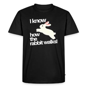 The Rabbit - Men's Premium Organic T-Shirt - black - Front - Nico (187cm)
