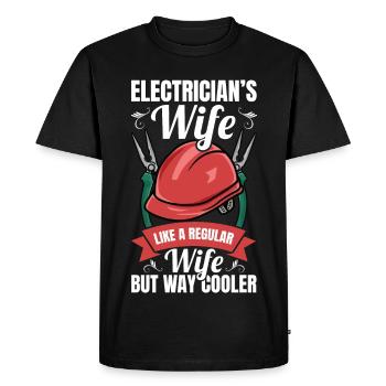 Electrician Woman - Men's Premium Organic T-Shirt - black - Front - Nico (187cm)