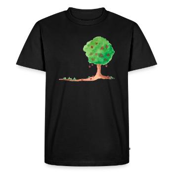 pommier d'amour - T-shirt Premium bio Homme - noir - Devant - Nico (187cm)