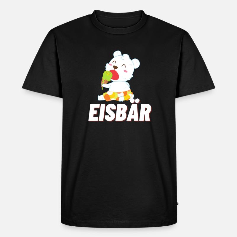 Eisbär - Männer Premium Bio T-Shirt - Schwarz