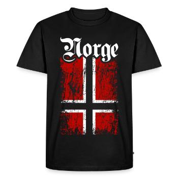 Norge | Norvège avec drapeau norvégien - T-shirt Premium bio Homme - noir - Devant - Nico (187cm)