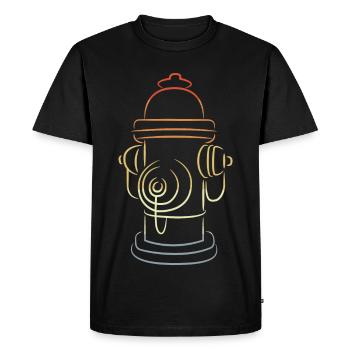 Borne d’incendie rétro - T-shirt Premium bio Homme - noir - Devant - Nico (187cm)