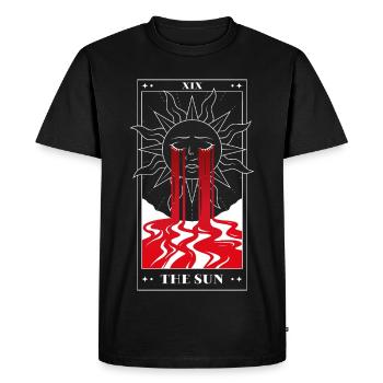 The Sun Tarot – Dark Occult Art - Men's Premium Organic T-Shirt - black - Front - Nico (187cm)