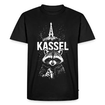Kassel Hercules Raton laveur Kassel - T-shirt Premium bio Homme - noir - Devant - Nico (187cm)