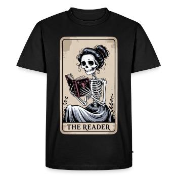 Costume de carte de tarot d’Halloween - The Reader I - T-shirt Premium bio Homme - noir - Devant - Nico (187cm)