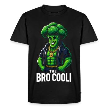 Chemise en brocoli amusante pour les amateurs de gym et végétariens - T-shirt Premium bio Homme - noir - Devant - Nico (187cm)