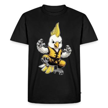 Kung-Fu Cacatoès - T-shirt Premium bio Homme - noir - Devant - Nico (187cm)
