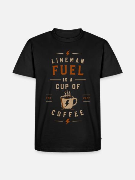Elektriker Kaffee Energie Spannung - Männer Premium Bio T-Shirt - Schwarz