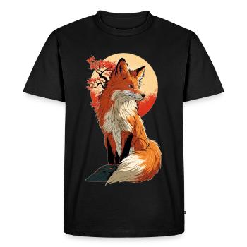Fox Japan - Men's Premium Organic T-Shirt - black - Front - Nico (187cm)