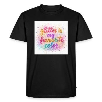 Glitter is my favorite color - Men's Premium Organic T-Shirt - black - Front - Nico (187cm)