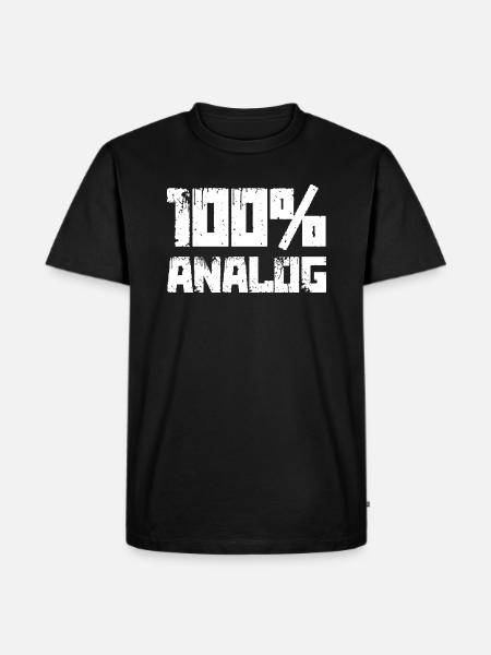 100% Analog - Men's Premium Organic T-Shirt - black