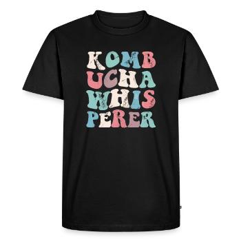 Kombucha Whisperer Vintage - T-shirt Premium bio Homme - noir - Devant - Nico (187cm)