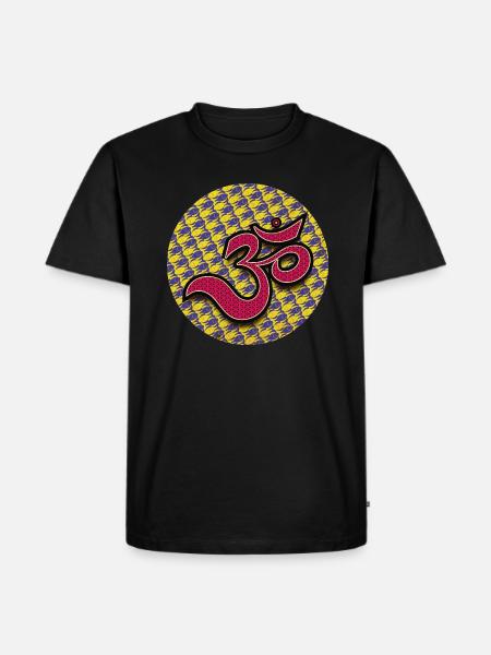 Spirituelle Om-Meditation - Männer Premium Bio T-Shirt - Schwarz