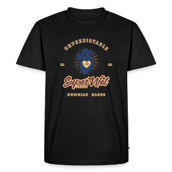 Mains de musicien imprévisibles βB (style propre) - T-shirt Premium bio Homme - noir - Devant - Nico (187cm)