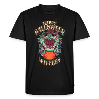 Halloween Witch - Men's Premium Organic T-Shirt - black - Front - Nico (187cm)