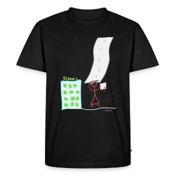 Graduation Stickman Diploma Journey - Men's Premium Organic T-Shirt - black - Front - Nico (187cm)