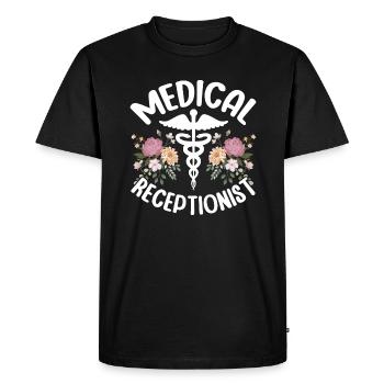 Infirmière et travailleuse d’une clinique de santé de la vie - Médical - T-shirt Premium bio Homme - noir - Devant - Nico (187cm)