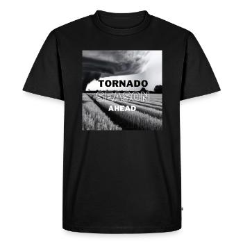 Tornado Season - Men's Premium Organic T-Shirt - black - Front - Nico (187cm)