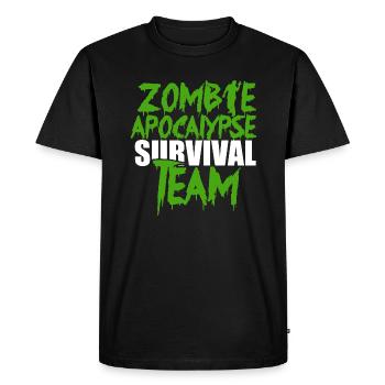 Zombie Apocalypse Survival Team Emergency Prepping - Men's Premium Organic T-Shirt - black - Front - Nico (187cm)