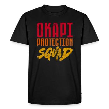 okapi protection squad Design for a animal lover - Men's Premium Organic T-Shirt - black - Front - Nico (187cm)
