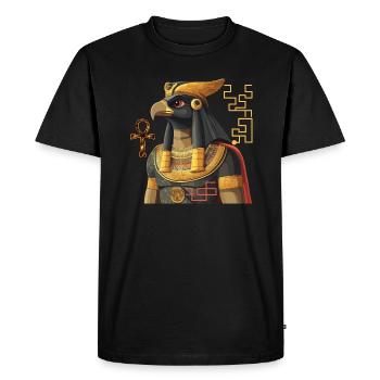 Horus - Egypte antique - T-shirt Premium bio Homme - noir - Devant - Nico (187cm)