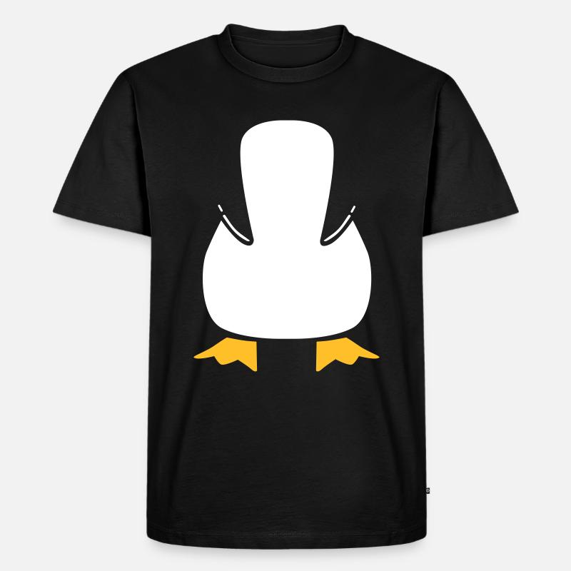 pinguin - Männer Premium Bio T-Shirt - Schwarz