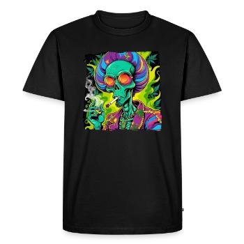 Extraterrestre de la Jamaïque - T-shirt Premium bio Homme - noir - Devant - Nico (187cm)
