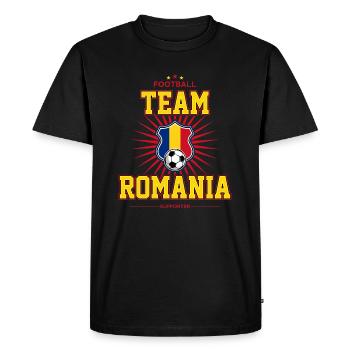 Roumanie - T-shirt Premium bio Homme - noir - Devant - Nico (187cm)