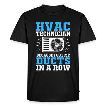 Air Conditioning Technician Technician Refrigeration Technician Heating - Men's Premium Organic T-Shirt - black - Front - Nico (187cm)