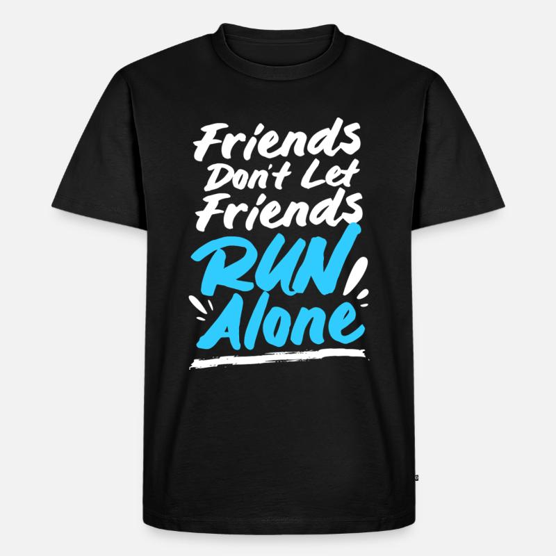 Marathon Halbmarathon Marathonläufer - Männer Premium Bio T-Shirt - Schwarz