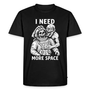 Zombie Attack - I Need More Space - Men's Premium Organic T-Shirt - black - Front - Nico (187cm)