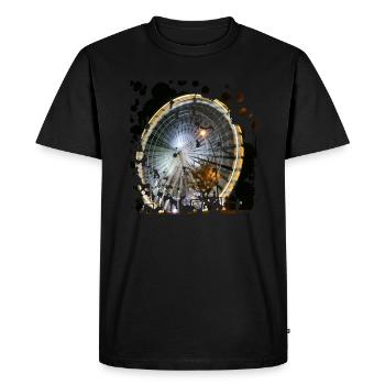 At the fair the Ferris wheel is a highlight - Men's Premium Organic T-Shirt - black - Front - Nico (187cm)