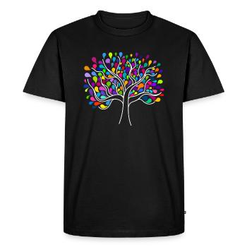Arbre de vie - T-shirt Premium bio Homme - noir - Devant - Nico (187cm)