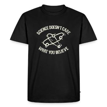 Science Doesn't Care What You Believe E-school - Men's Premium Organic T-Shirt - black - Front - Nico (187cm)