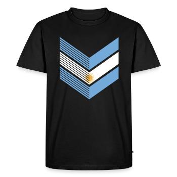 Drapeau de l’Argentine Amérique du Sud Drapeau de l’Argentine - T-shirt Premium bio Homme - noir - Devant - Nico (187cm)