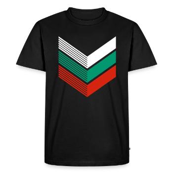 Drapeau de la Bulgarie Drapeau bulgare Sables d’or - T-shirt Premium bio Homme - noir - Devant - Nico (187cm)