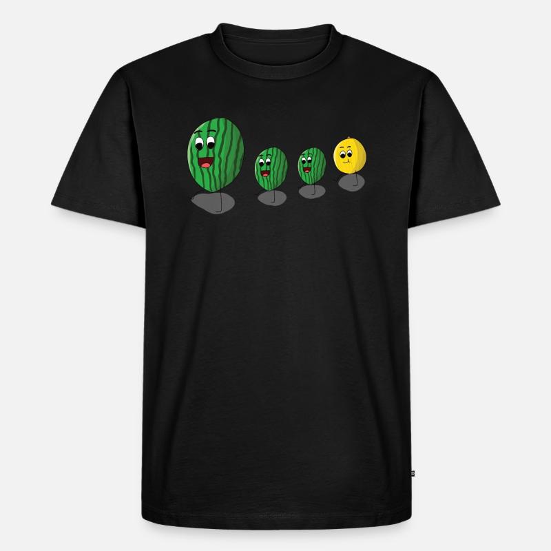 Melonen - Männer Premium Bio T-Shirt - Schwarz